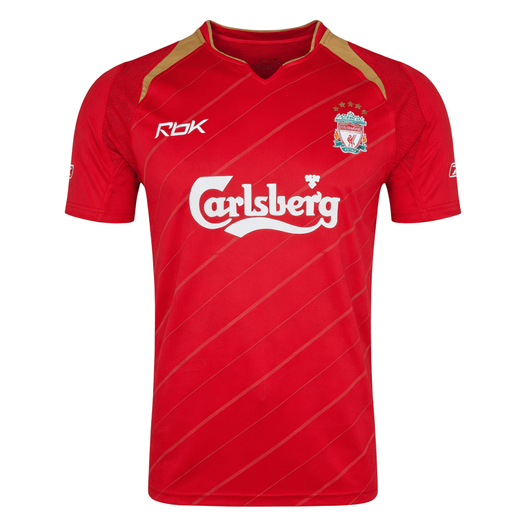 Retro 2005/06 Liverpool Home Soccer Jersey - Soccerdeal