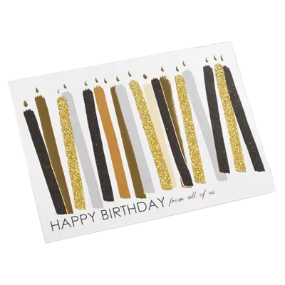 Custom Candle Birthday Card Brown - Soccerdeal