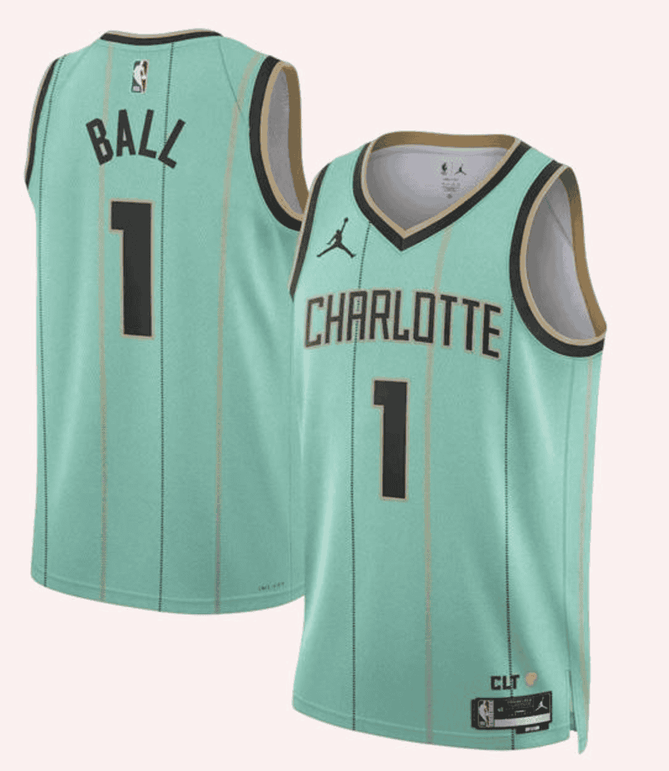 Charlotte Hornets BALL #1 Swingman NBA Jersey - City Edition - Soccerdeal