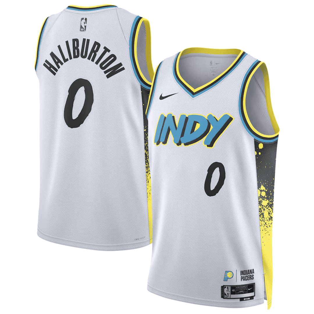 Indiana Pacers HALIBURTON #0 Swingman NBA Jersey - City Edition - Soccerdeal