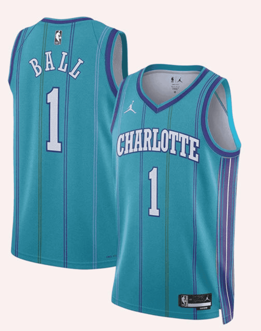 Charlotte Hornets BALL #1 Swingman NBA Jersey - Soccerdeal