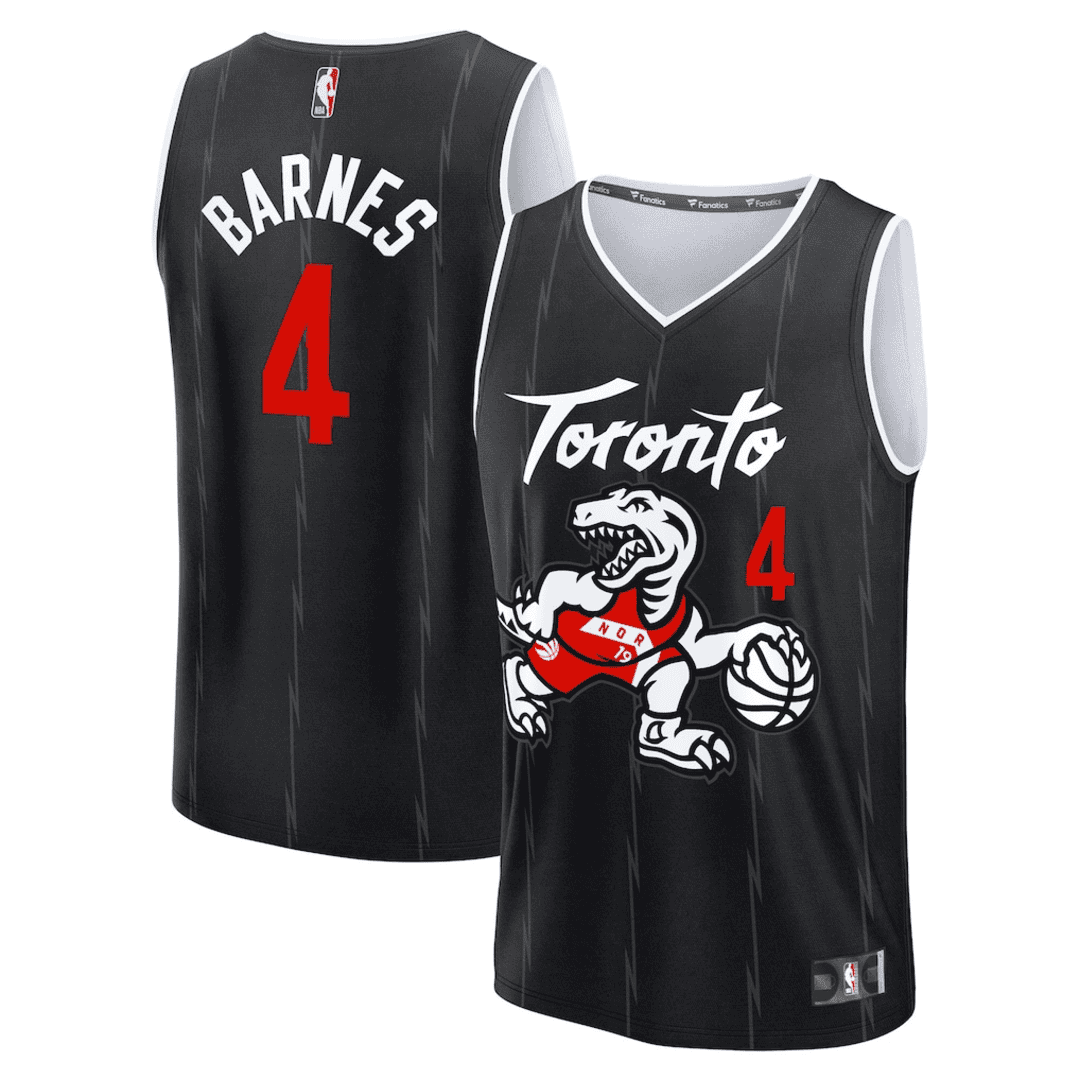 Toronto Raptors BARNES #4 Swingman NBA Jersey - City Edition - Soccerdeal