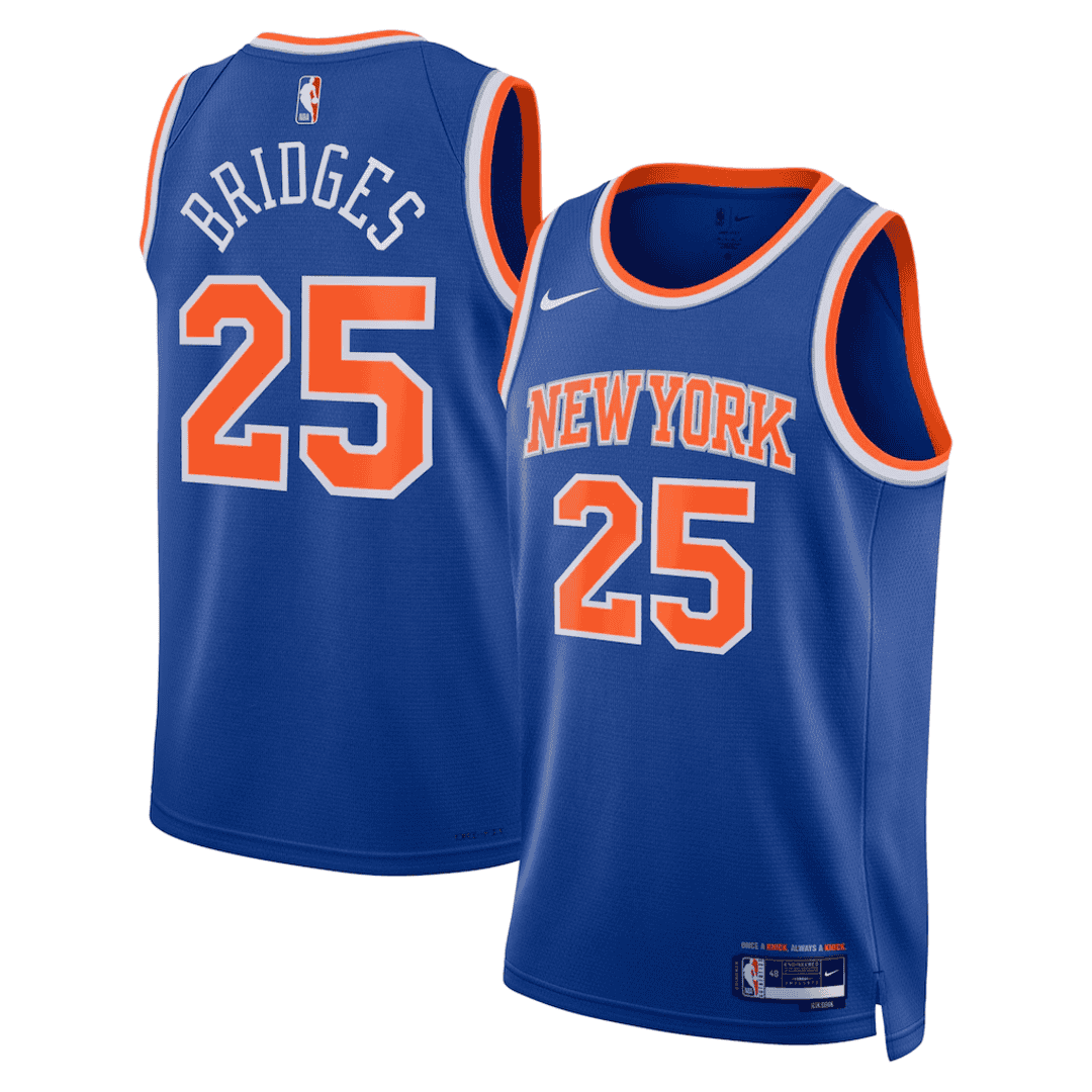 New York Knicks BRIDGES #25 Swingman NBA Jersey - Icon Edition - Soccerdeal