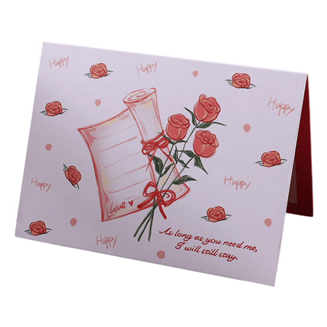 Custom Rose Reel Valentine's Day Card Red - Soccerdeal