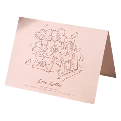 Custom Flowers Love Letter Anniversary Card Orange - Soccerdeal