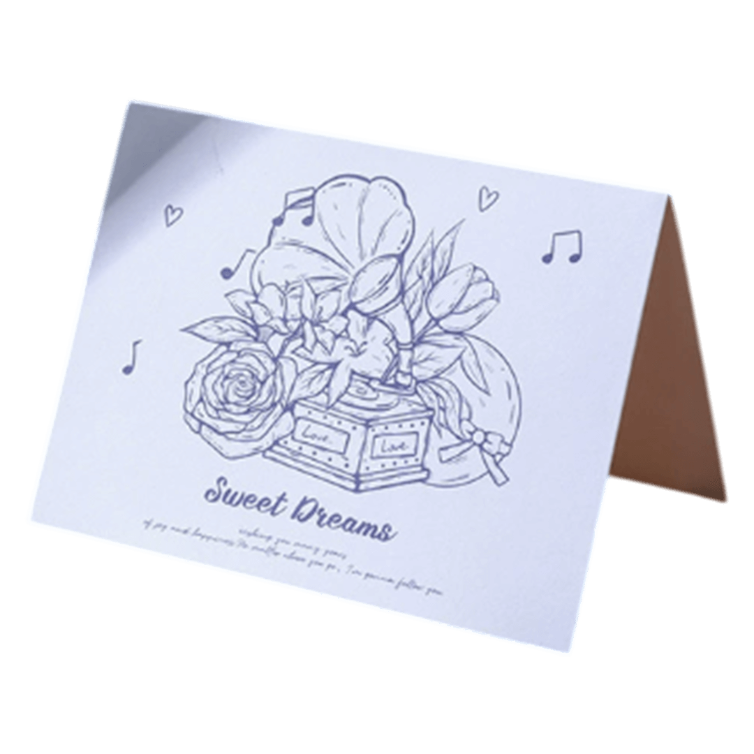 Custom Music Box Sweet Dreams Anniversary Card Blue - Soccerdeal