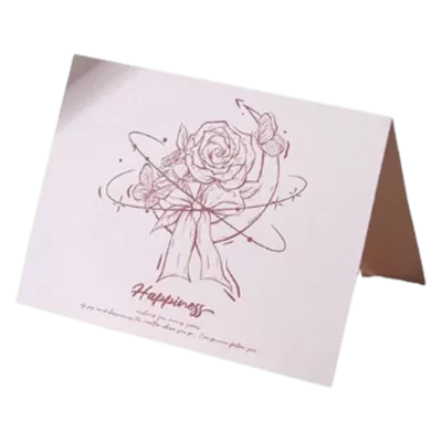 Custom Rose Moon Happiness Anniversary Card Pink - Soccerdeal