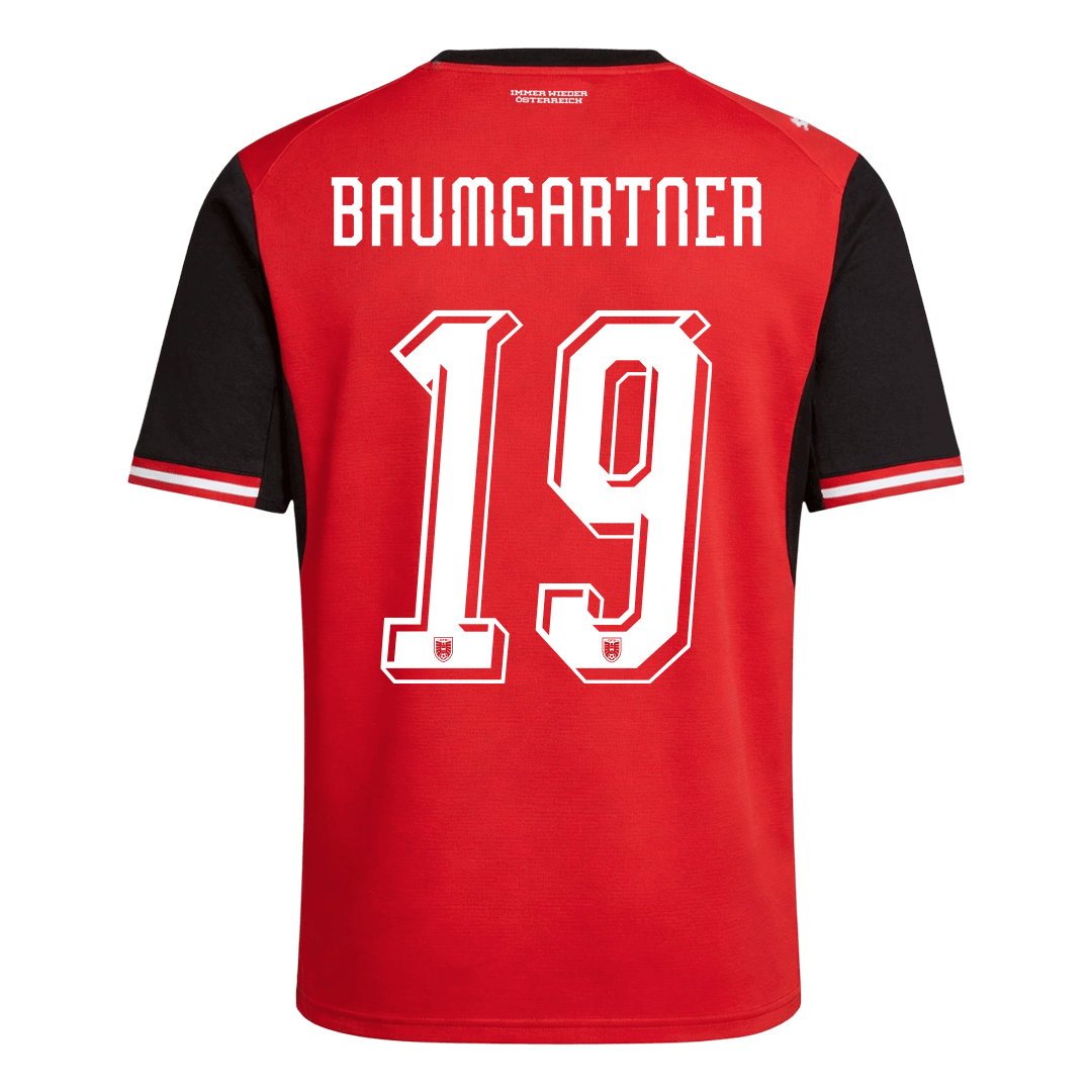 BAUMGARTNER #19 Austria Home Soccer Jersey 2026 - Soccerdeal