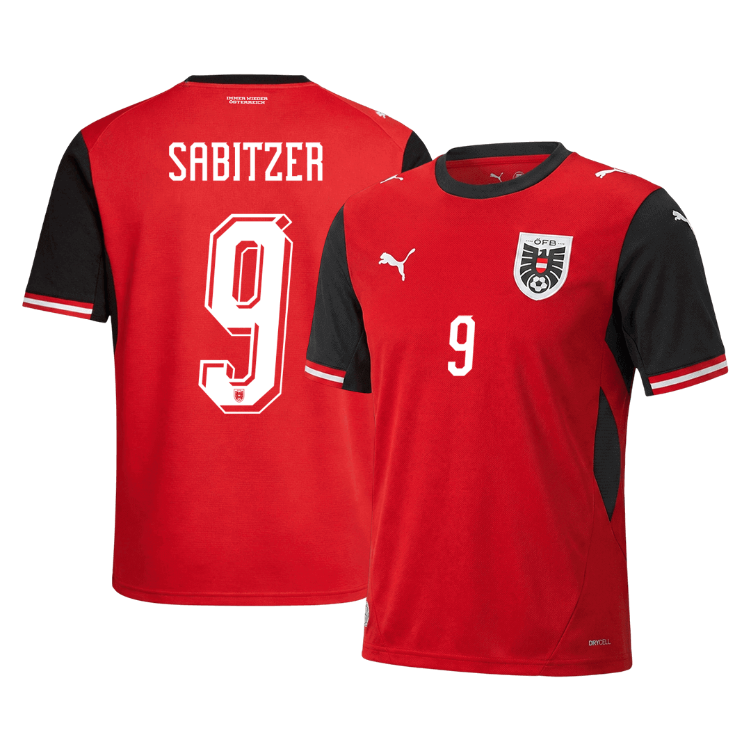 SABITZER #9 Austria Home Soccer Jersey 2026 - Soccerdeal