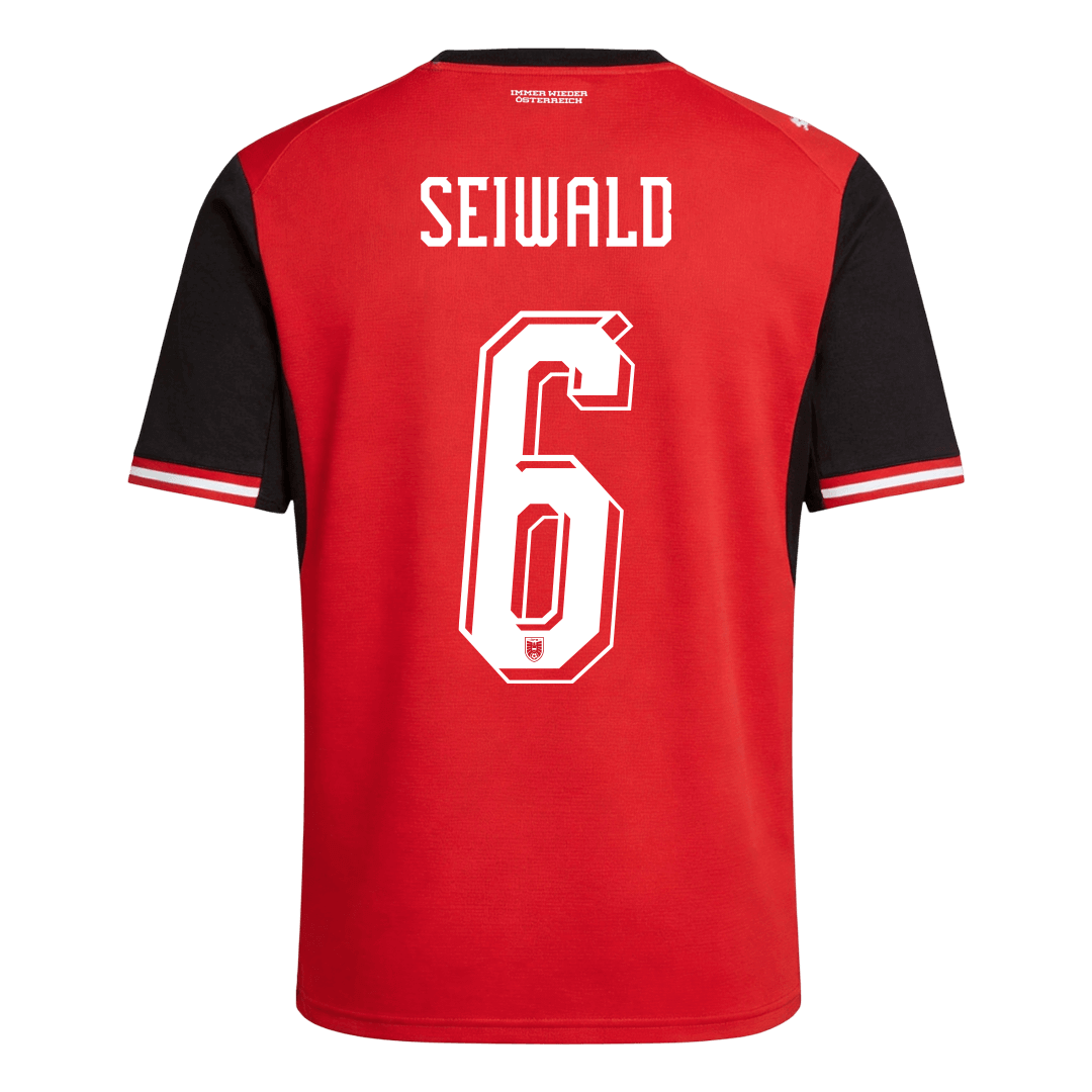 SEIWALD #6 Austria Home Soccer Jersey 2026 - Soccerdeal