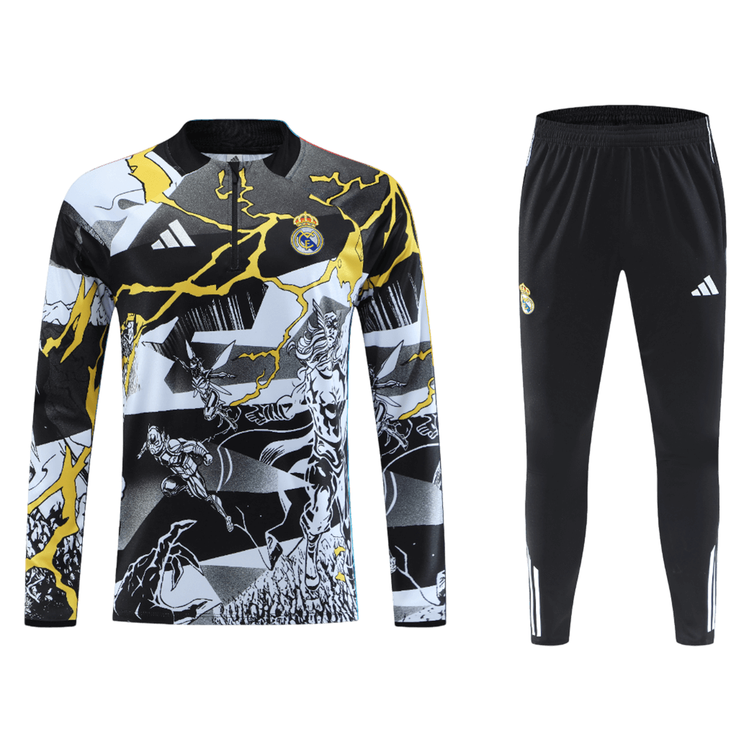 Real Madrid Zipper Sweatshirt Kit(Top+Pants) 2025/26 - Soccerdeal