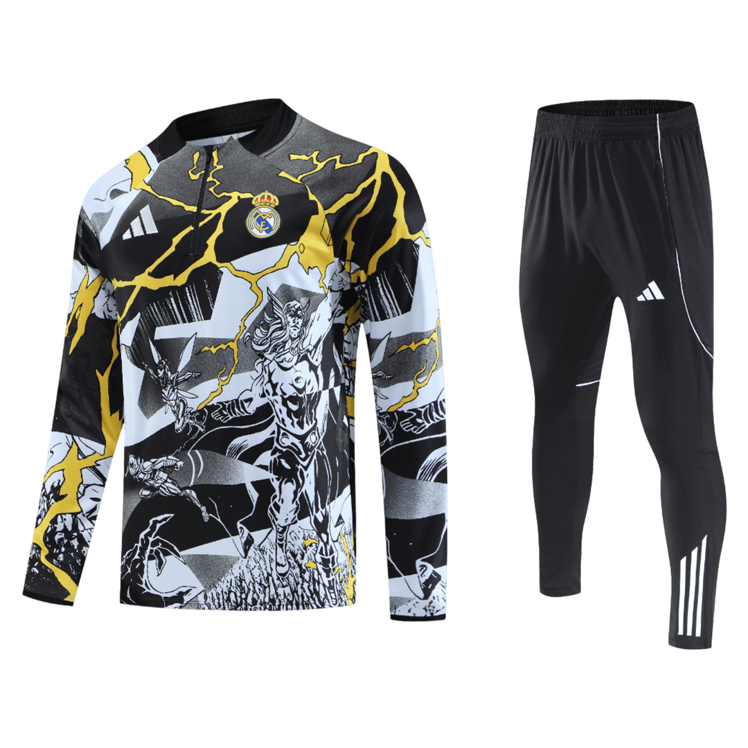 Kid's Real Madrid Zipper Sweatshirt Kit(Top+Pants) 2025/26 - Soccerdeal