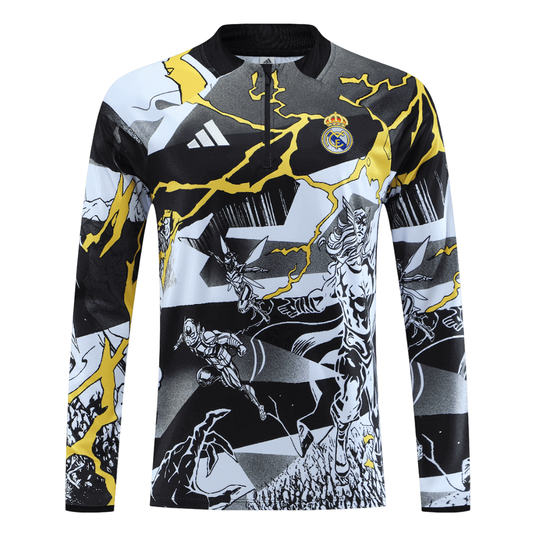 Real Madrid Zipper Sweatshirt Kit(Top+Pants) 2025/26 - Soccerdeal