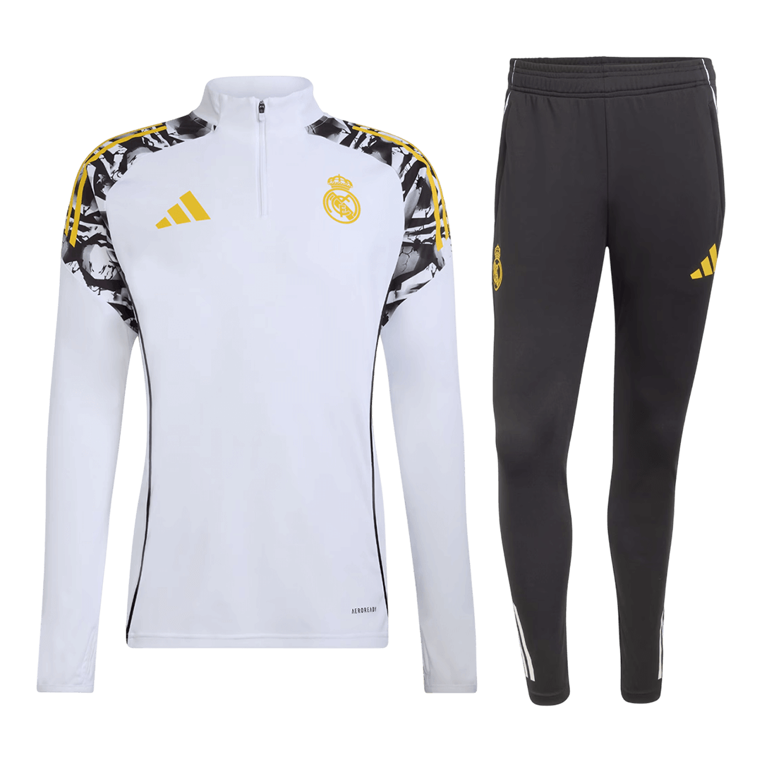 Real Madrid Zipper Sweatshirt Kit(Top+Pants) 2025/26 - Soccerdeal
