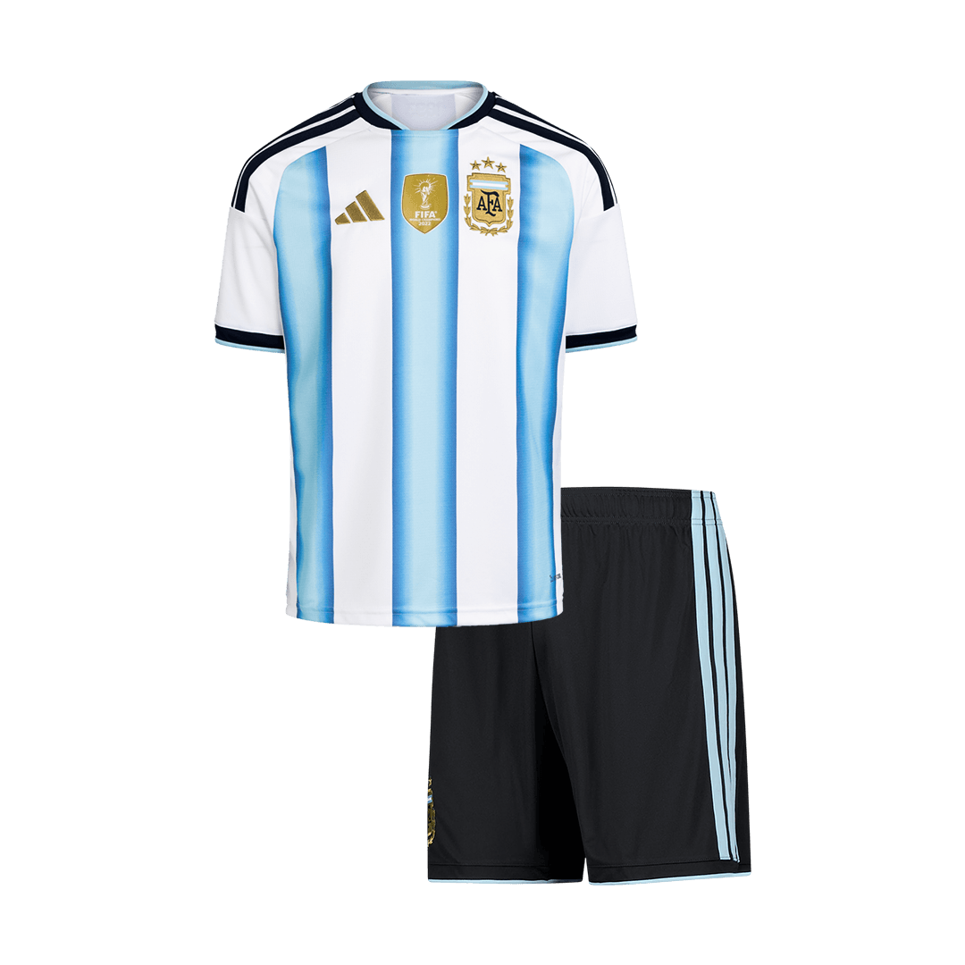 Kid's Argentina Home Soccer Jersey Kit(Jersey+Shorts) 2025/26 - Soccerdeal