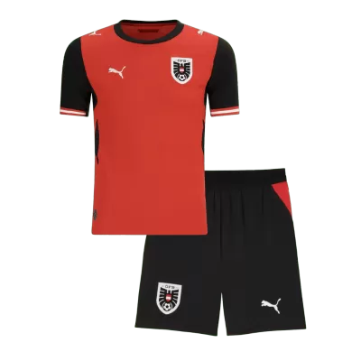 Kid's Austria Home Soccer Jersey Kit(Jersey+Shorts) 2026 - Soccerdeal