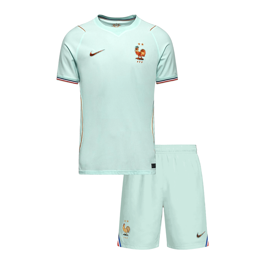 Kid's France Away Soccer Jersey Kit(Jersey+Shorts) 2026 - Soccerdeal