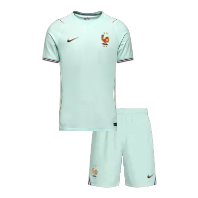 Kid's France Away Soccer Jersey Kit(Jersey+Shorts) 2026 - Soccerdeal
