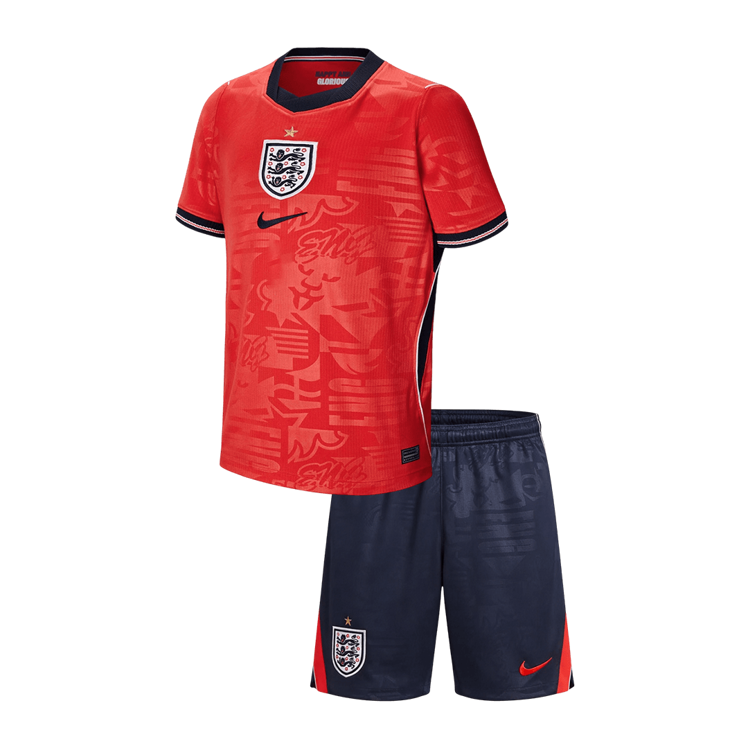 Kid's England Away Soccer Jersey Kit(Jersey+Shorts) 2026 - Soccerdeal