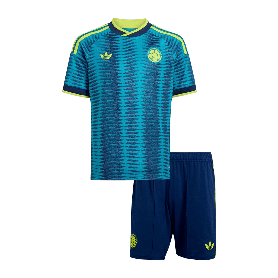 Kid's Colombia Away Soccer Jersey Kit(Jersey+Shorts) 2026 - Soccerdeal
