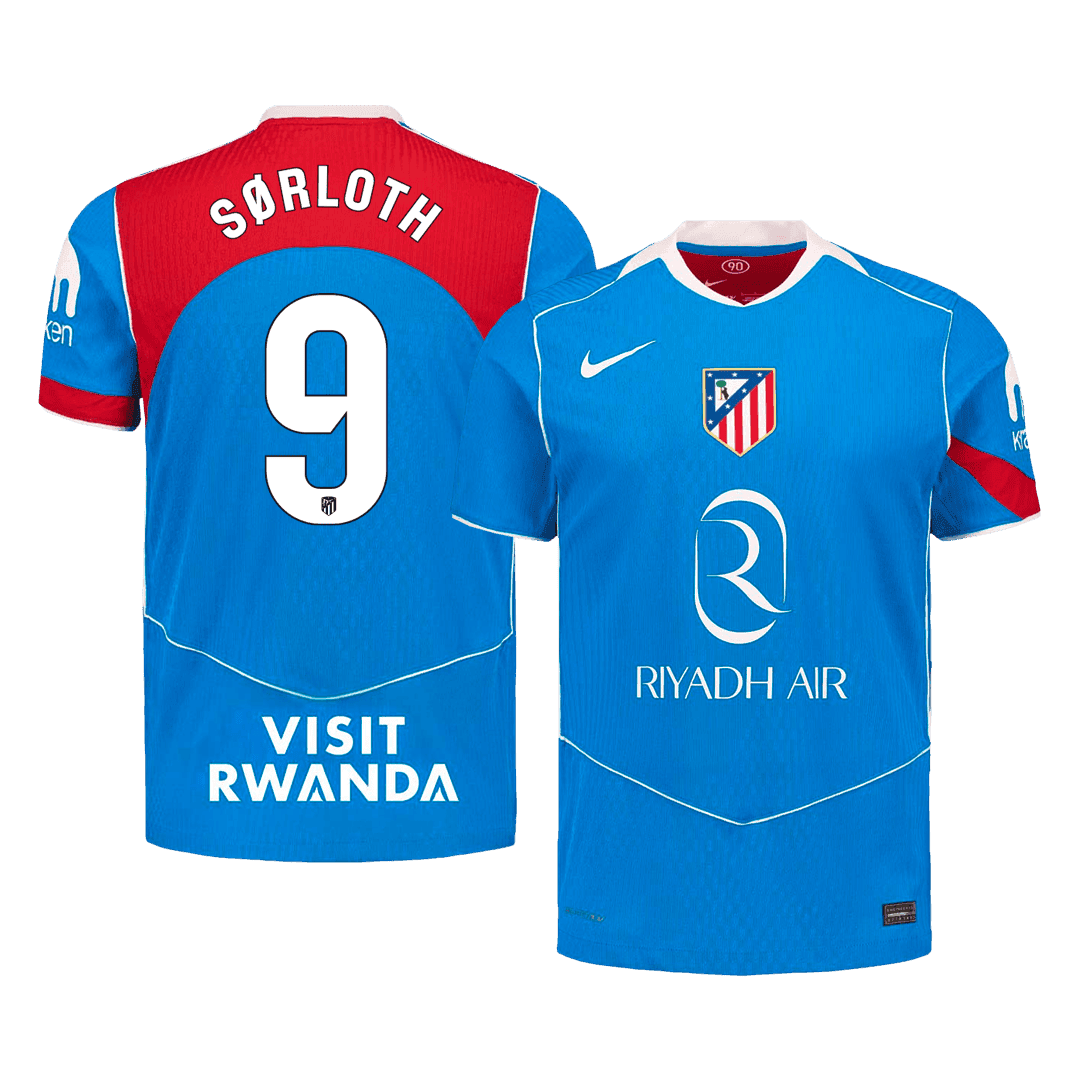 SØRLOTH #9 Atletico Madrid Third Away Soccer Jersey 2025/26 Player Version - Soccerdeal