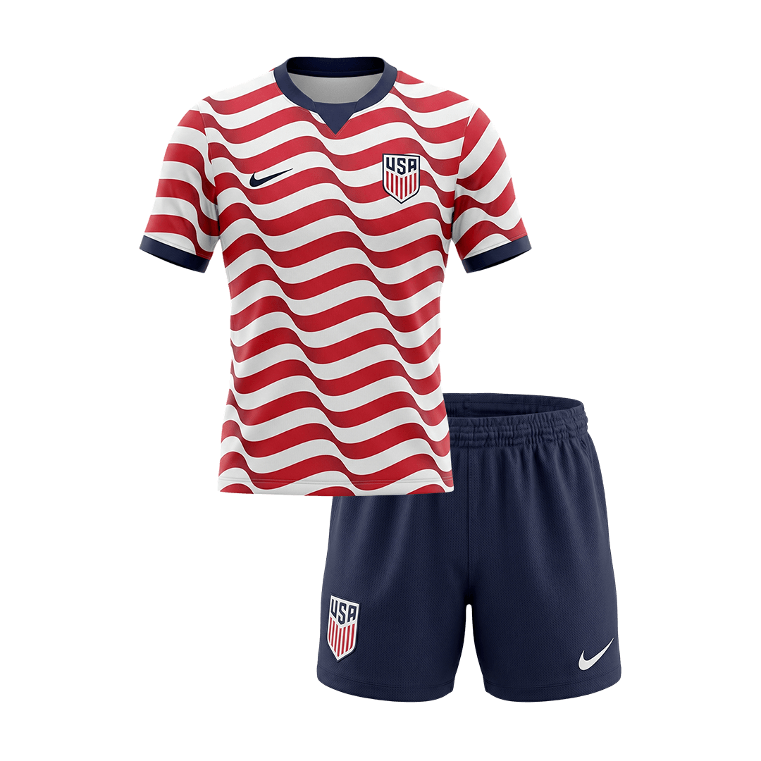 Kid's USA Home Soccer Jersey Kit(Jersey+Shorts) 2026 - Soccerdeal