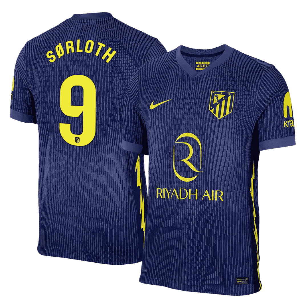 SØRLOTH #9 Atletico Madrid Away Soccer Jersey 2025/26 Player Version - Soccerdeal