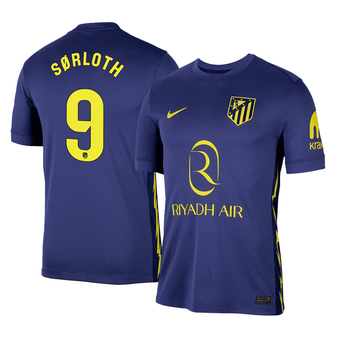 SØRLOTH #9 Atletico Madrid Away Soccer Jersey 2025/26 - Soccerdeal
