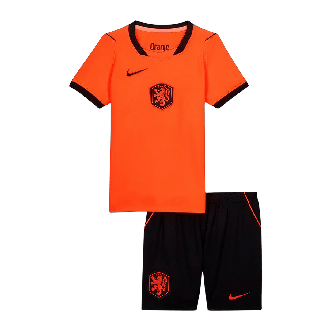Kid's Netherlands Home Soccer Jersey Kit(Jersey+Shorts) 2026 - Soccerdeal