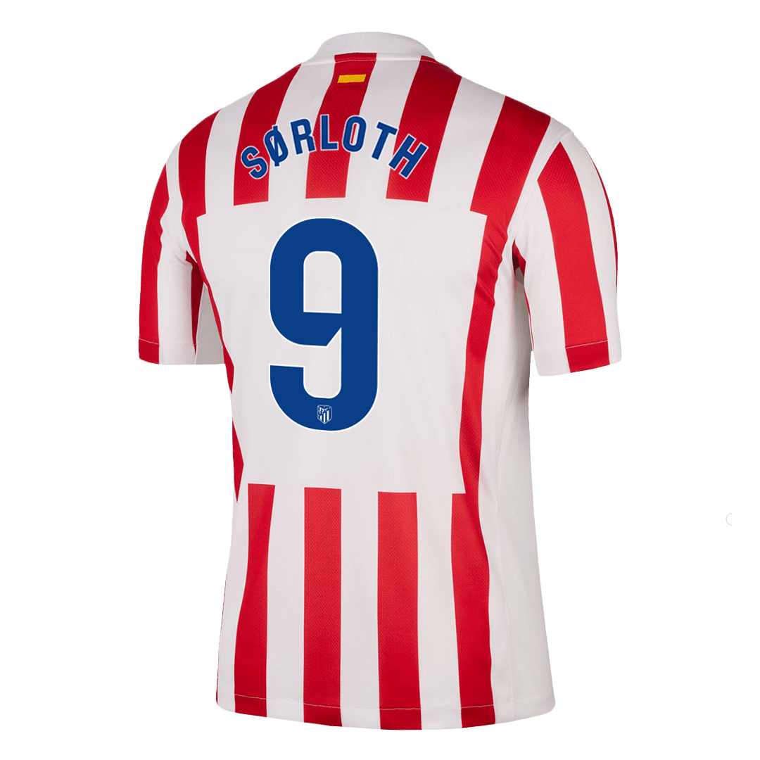 SØRLOTH #9 Atletico Madrid Home Soccer Jersey 2025/26 - Soccerdeal