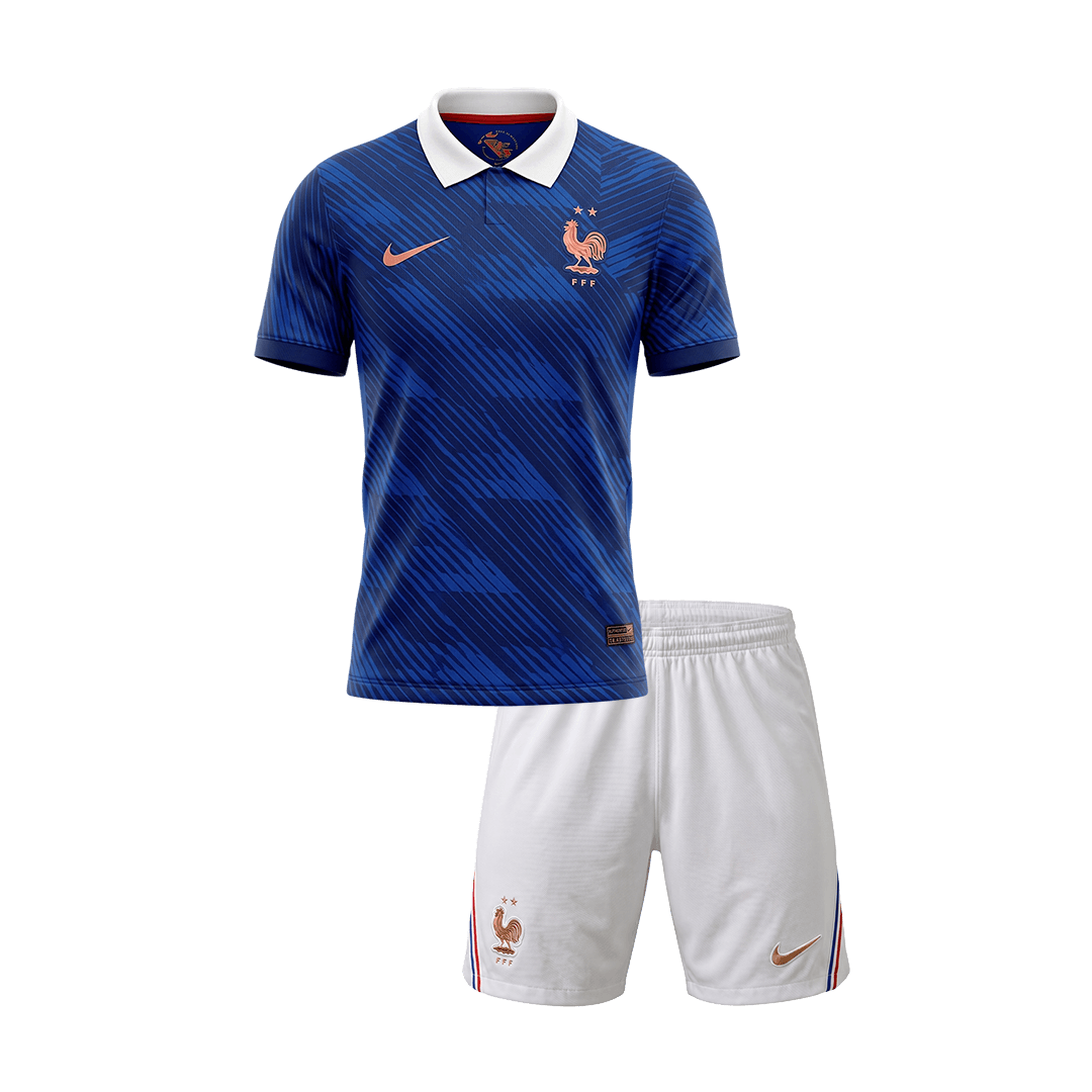 Kid's France Home Soccer Jersey Kit(Jersey+Shorts) 2026 - Soccerdeal