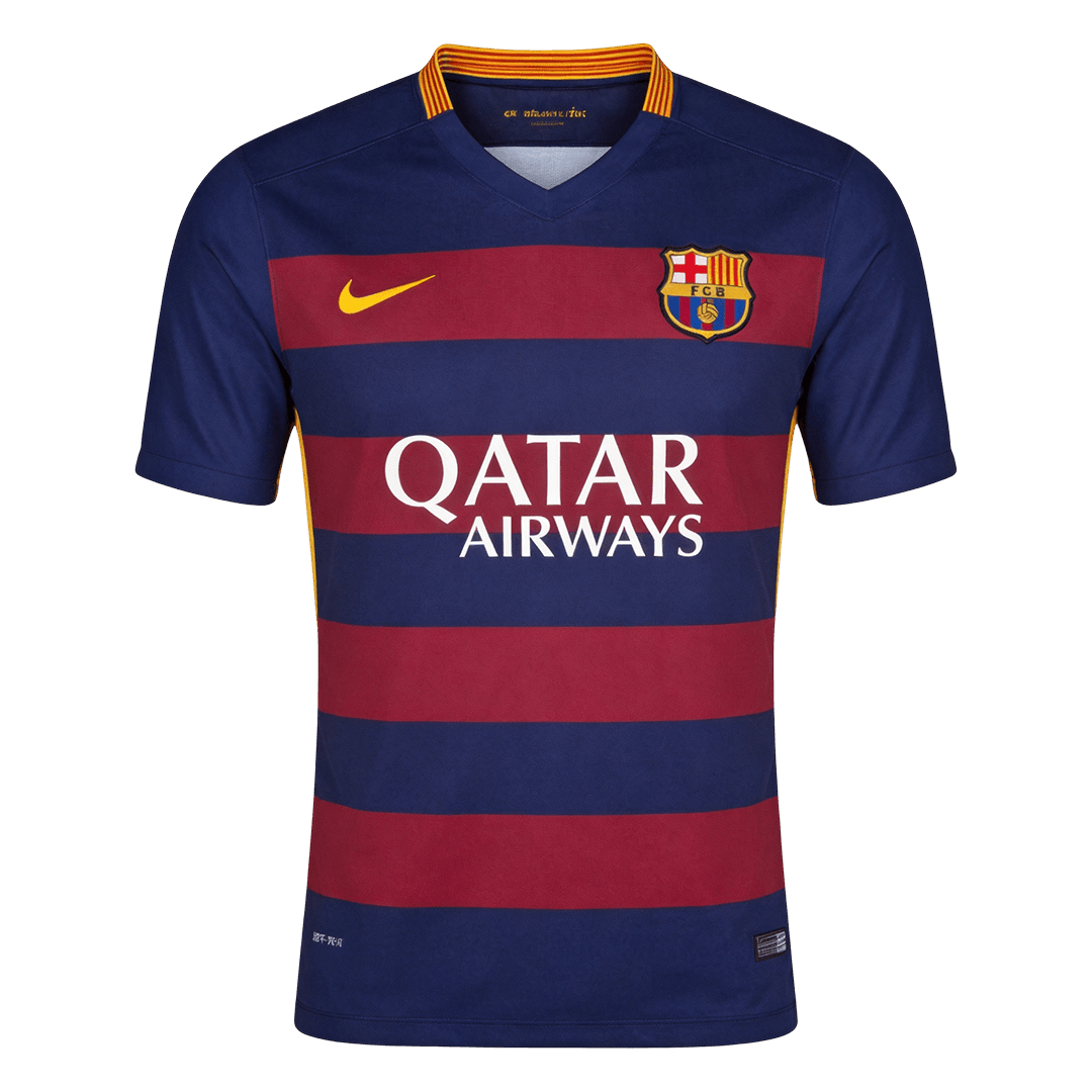 Retro 2015/16 Barcelona Home Soccer Jersey - Soccerdeal