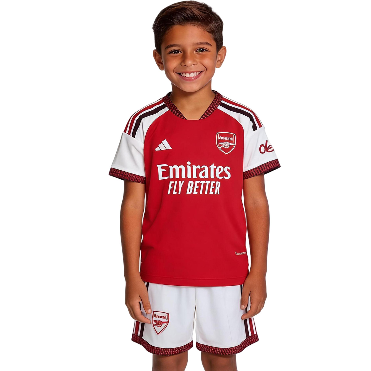 Kid's CHAMPIONS #26 Arsenal Home Soccer Jersey 2026/27 - Soccerdeal