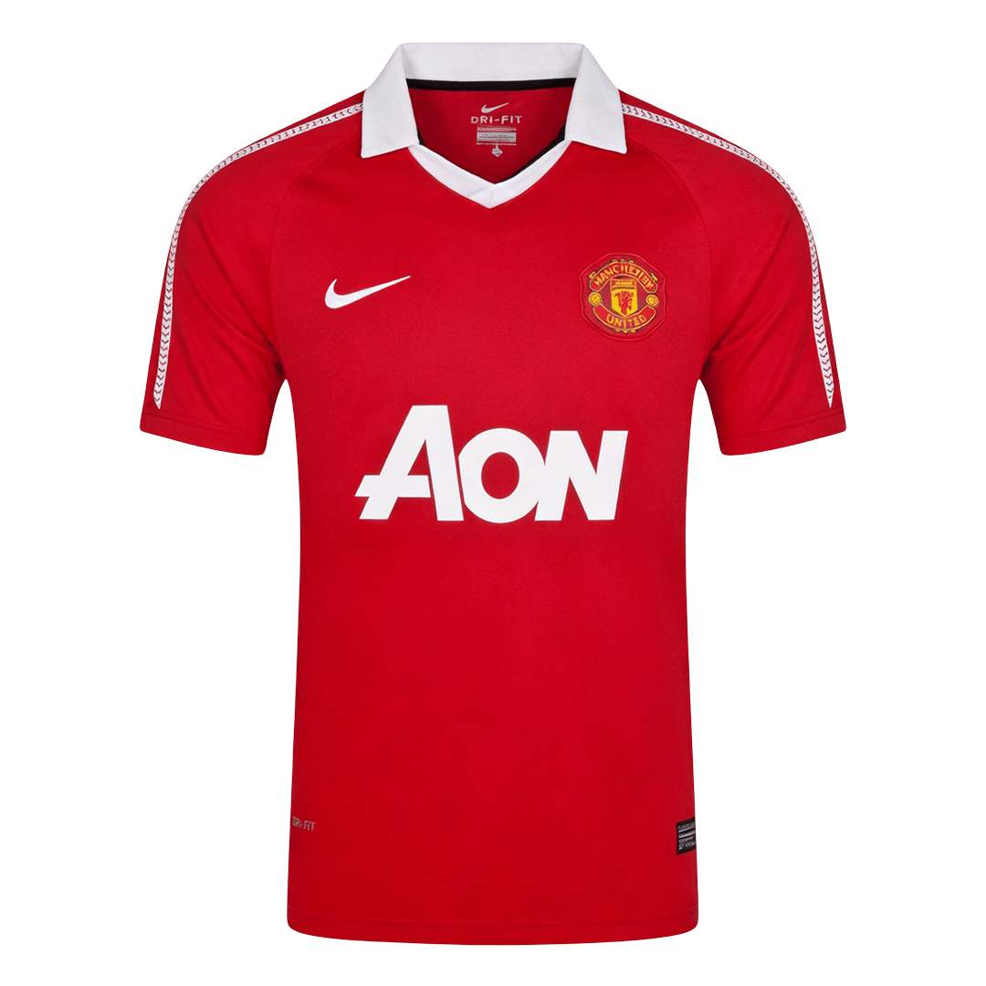 Retro 2010/11 Manchester United Home Soccer Jersey - Soccerdeal