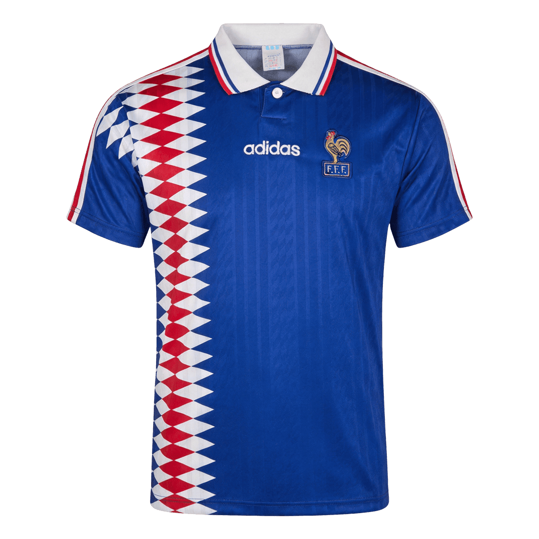 Retro 1994 France Home Soccer Jersey - Soccerdeal