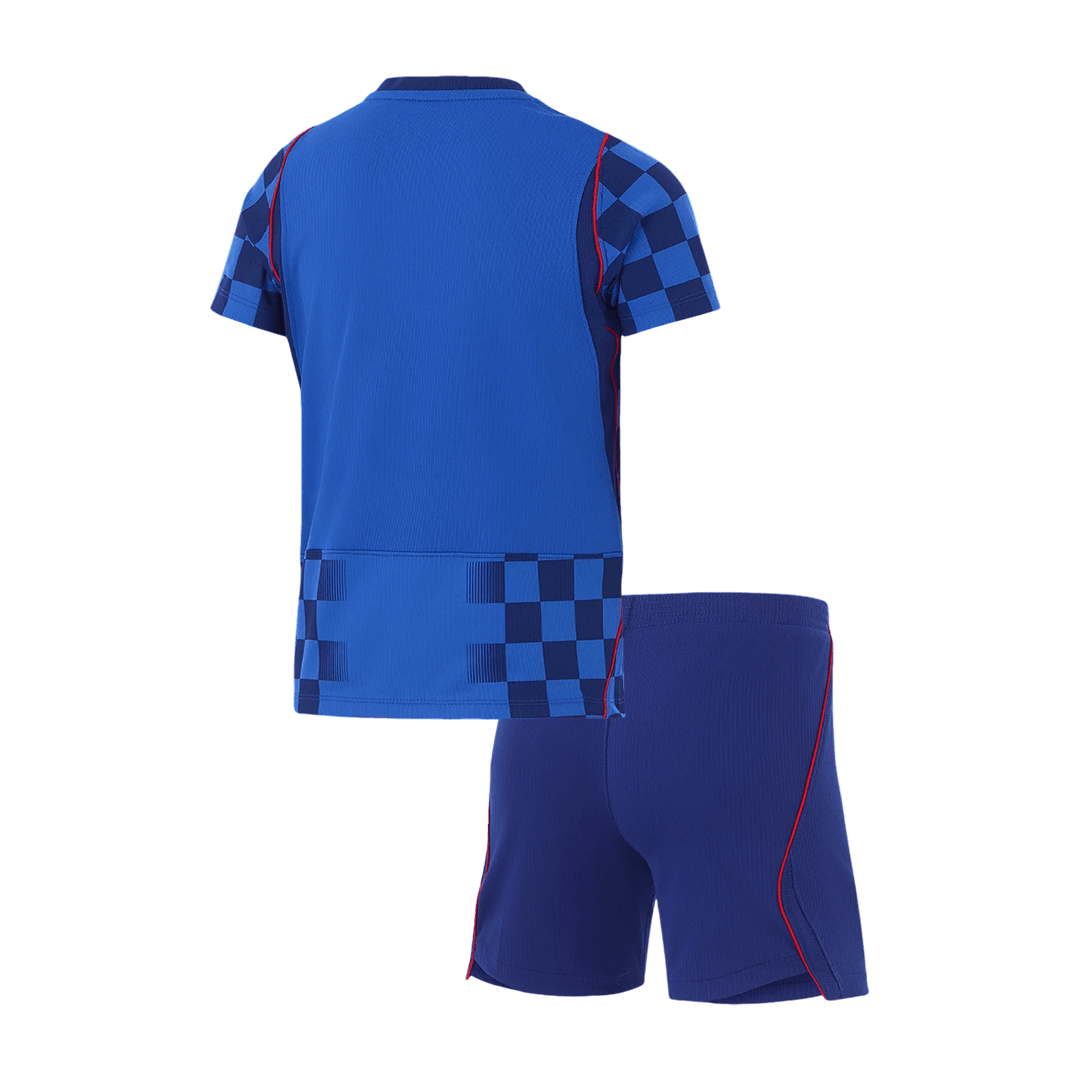 Kid's Croatia Away Soccer Jersey Kit(Jersey+Shorts) 2026 - Soccerdeal