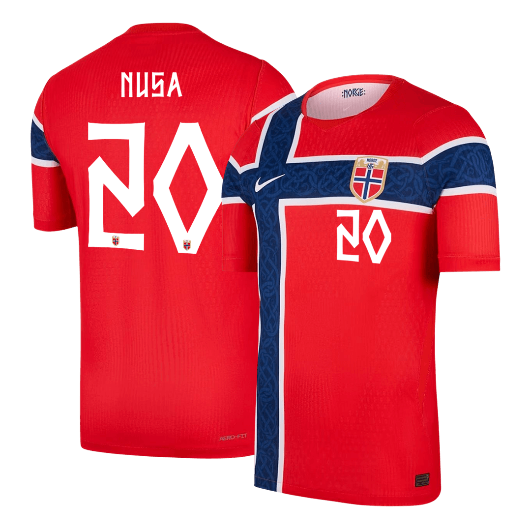 NUSA #20 Norway Home Soccer Jersey 2026 Player Version - Soccerdeal