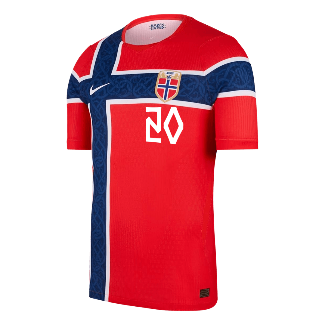 NUSA #20 Norway Home Soccer Jersey 2026 Player Version - Soccerdeal