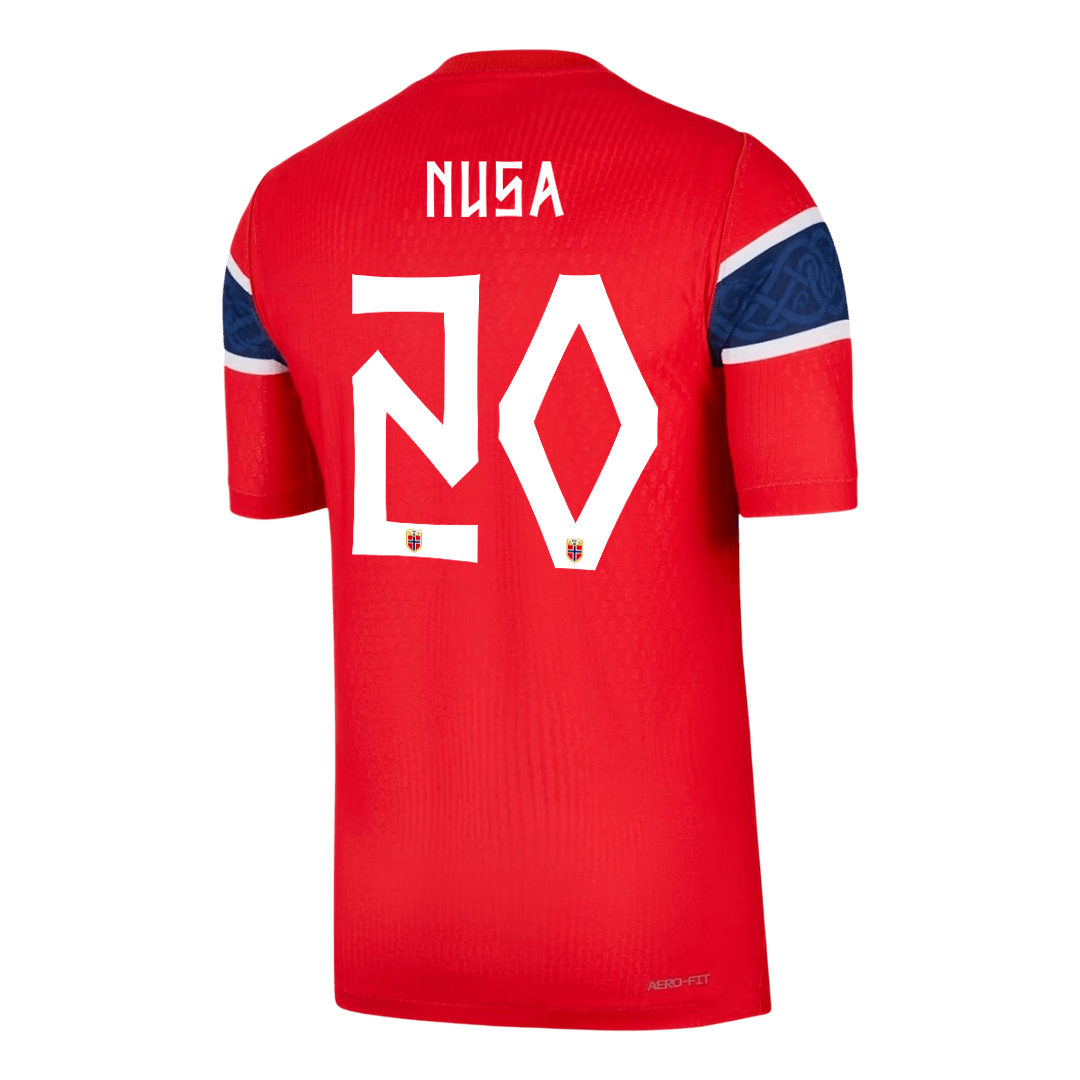 NUSA #20 Norway Home Soccer Jersey 2026 Player Version - Soccerdeal
