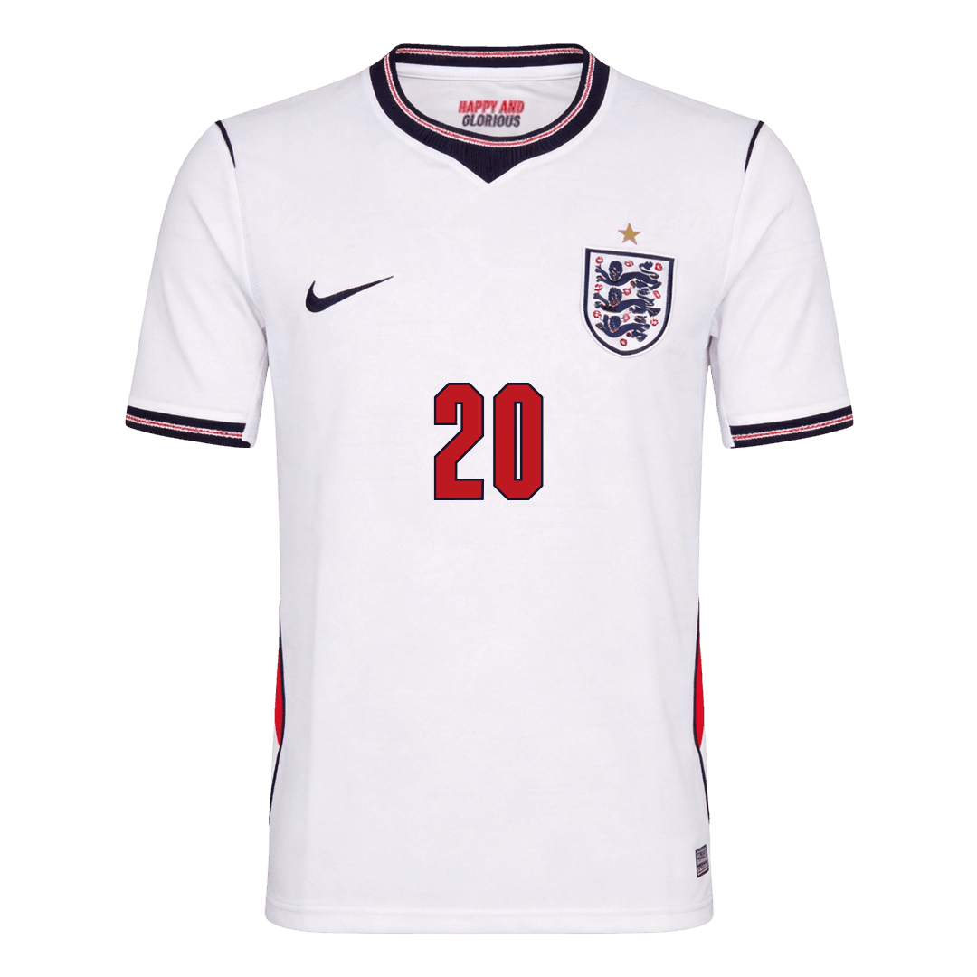 PALMER #20 England Home Soccer Jersey 2026 - Soccerdeal