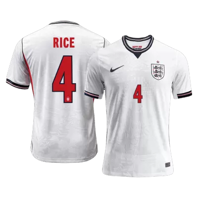 RICE #4 England Home Soccer Jersey 2026 Player Version - Soccerdeal
