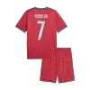 Kid's RONALDO #7 Portugal Home Soccer Jersey Kit(Jersey+Shorts) 2026 - Soccerdeal