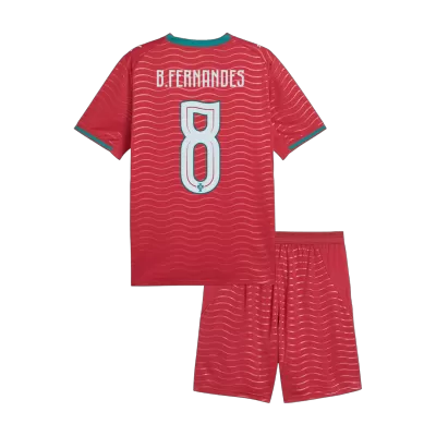 Kid's B. FERNANDES #8 Portugal Home Soccer Jersey Kit(Jersey+Shorts) 2026 - Soccerdeal