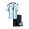 Kid's MESSI #10 Argentina Home Soccer Jersey Kit(Jersey+Shorts) 2026 - Soccerdeal
