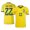 JOÃO PEDRO #22 Brazil Home Soccer Jersey 2026 Player Version - Soccerdeal