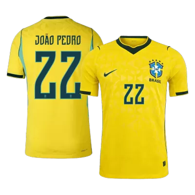 JOÃO PEDRO #22 Brazil Home Soccer Jersey 2026 Player Version - Soccerdeal