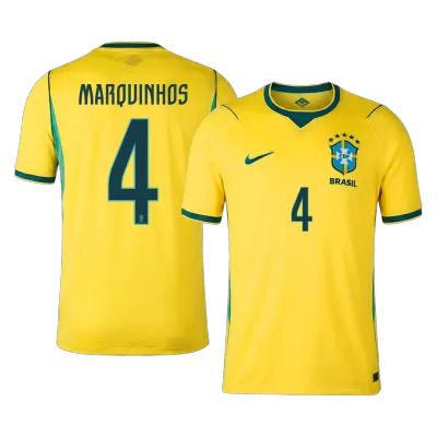 MARQUINHOS #4 Brazil Home Soccer Jersey 2026 - Soccerdeal