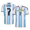 DE PAUL #7 Argentina Home Soccer Jersey 2026 - Soccerdeal