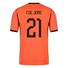 F.DE JONG #21 Netherlands Home Soccer Jersey 2026 Player Version - Soccerdeal