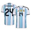 E. FERNÁNDEZ #24 Argentina Home Soccer Jersey 2026 - Soccerdeal